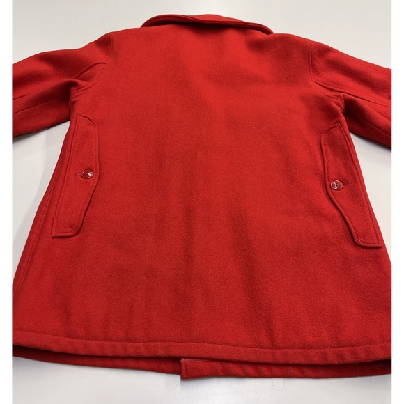 Vintage Woolrich Woolen Mills Wool Jacket  Red 40's Made in USA Sz 40 - Picture 11 of 16